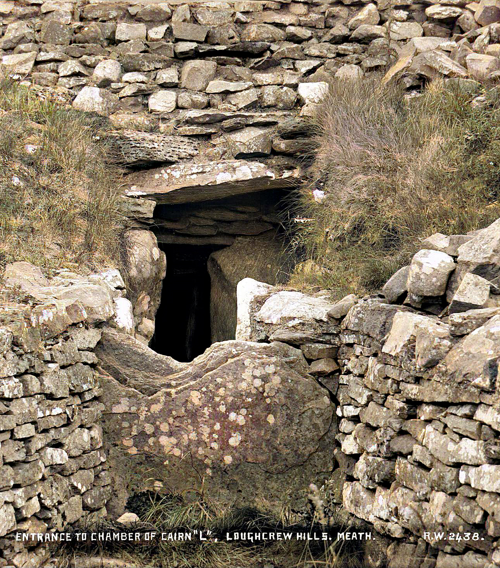 The entrance to Cairn L at Loughcrew by Robert Welch.