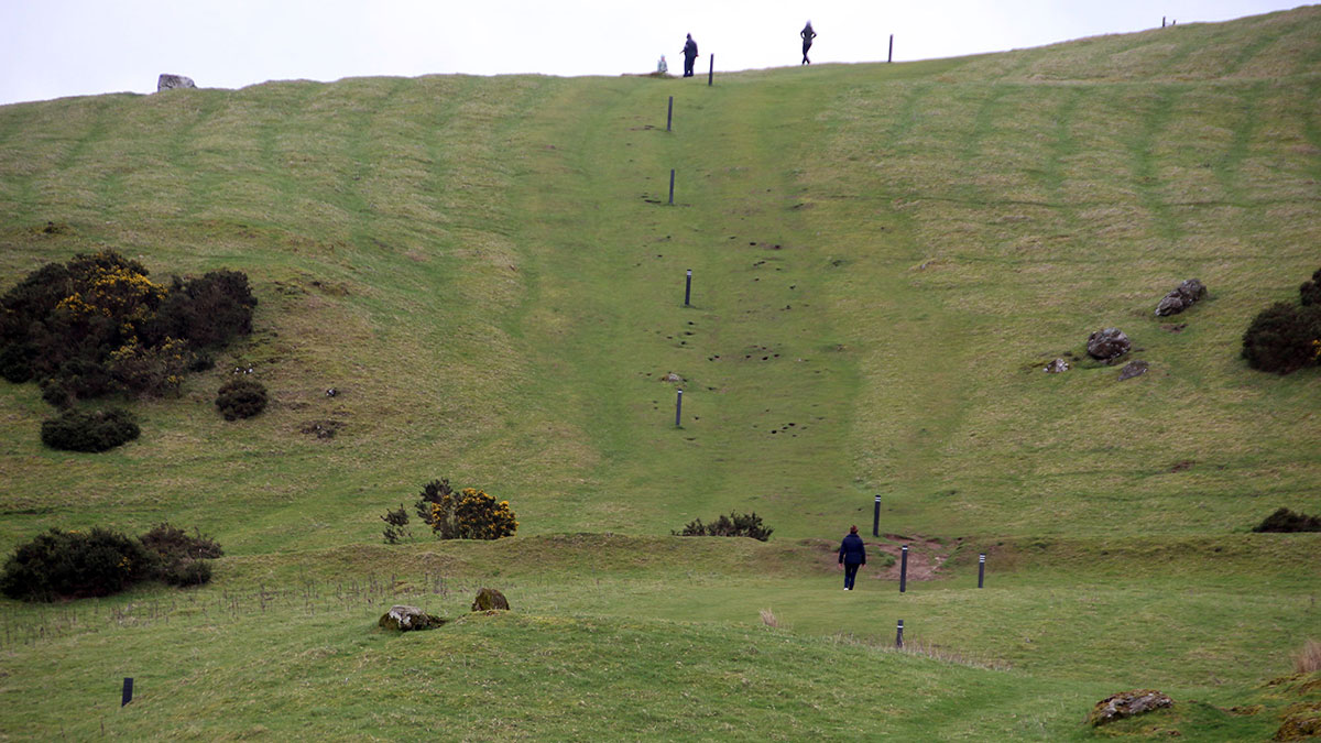 Lazy beds at Loughcrew show how the land was intensively cultivated in the 17th and 18th centuries.