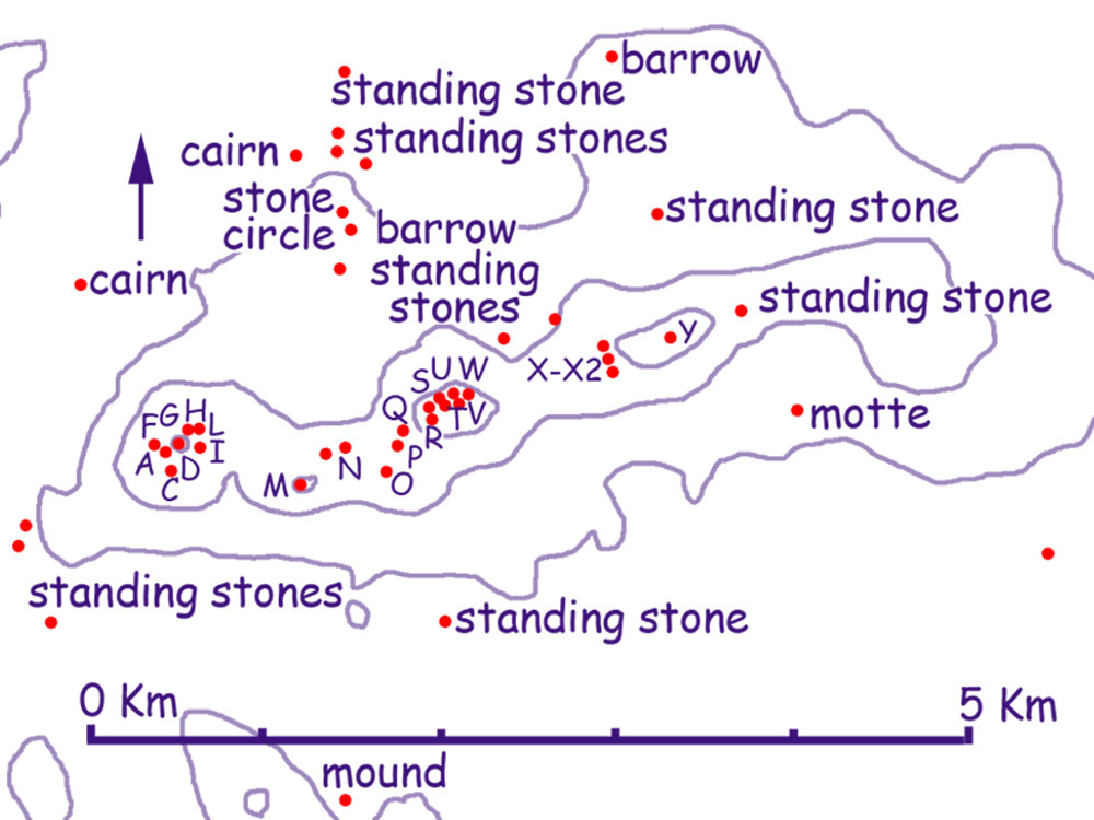 Clickable map of Loughcrew.