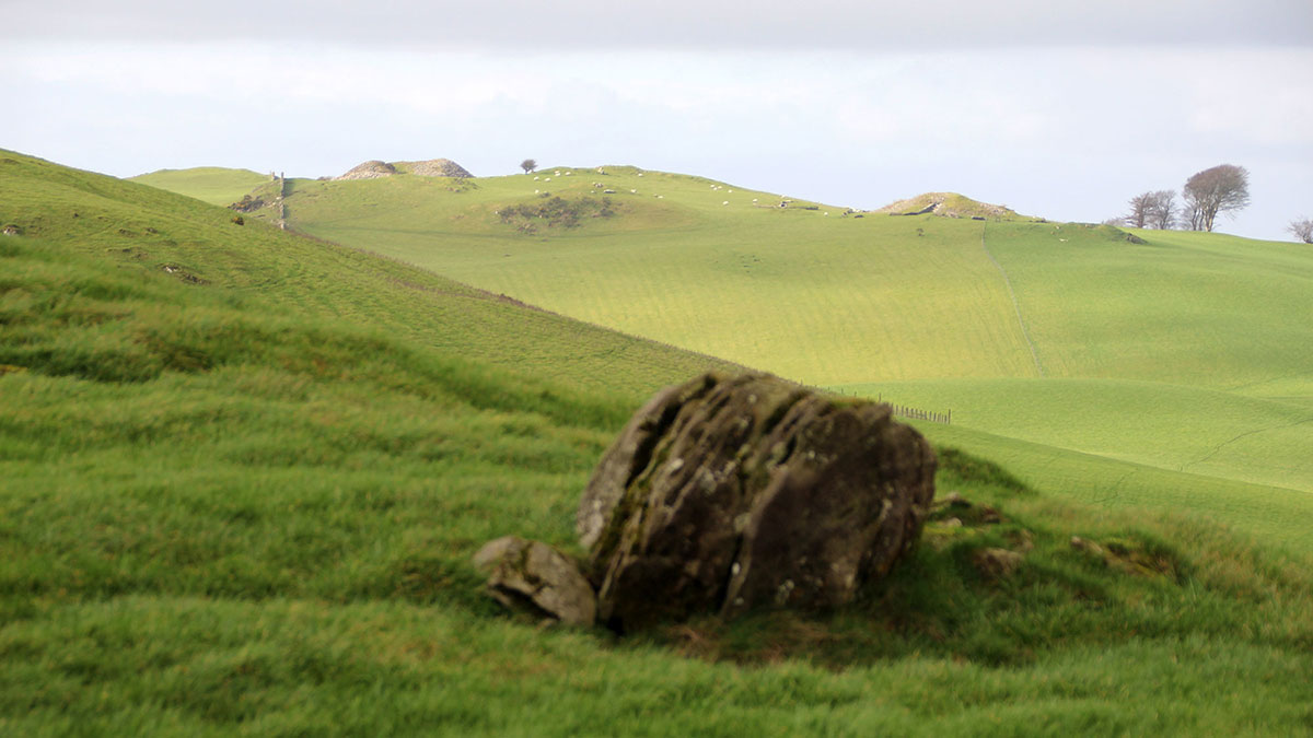 The landscape to the west of Loughcrew.