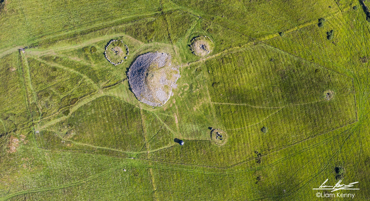 A stunning image of the passage-graves on Carnbane at Loughcrew. Photo © Liam Kenny of Suas Media.