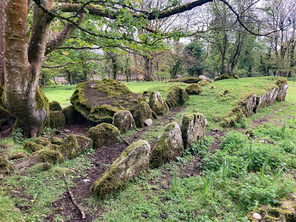 The Drumcliffe wedge tomb close to the River in County Sligo.