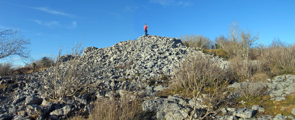 Finnveara's castle, a large neolithic cairn.