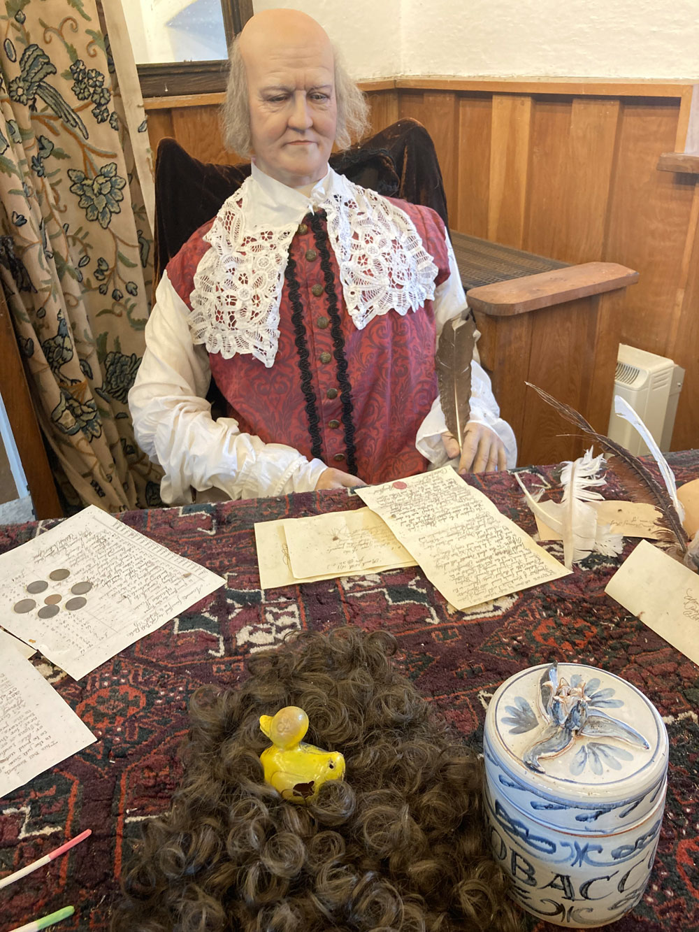 The model of Captain Robert Parke in the Family Room in Parke's Castle.