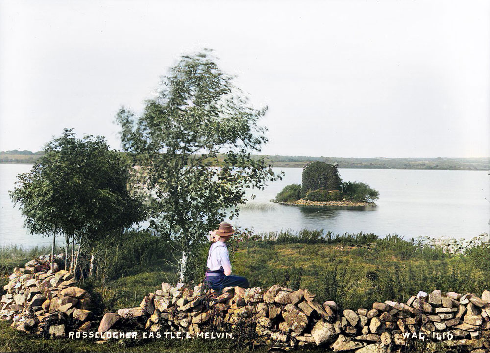 MacClancy's castle at Rosclogher on Lough Melvin close to Kinlough.