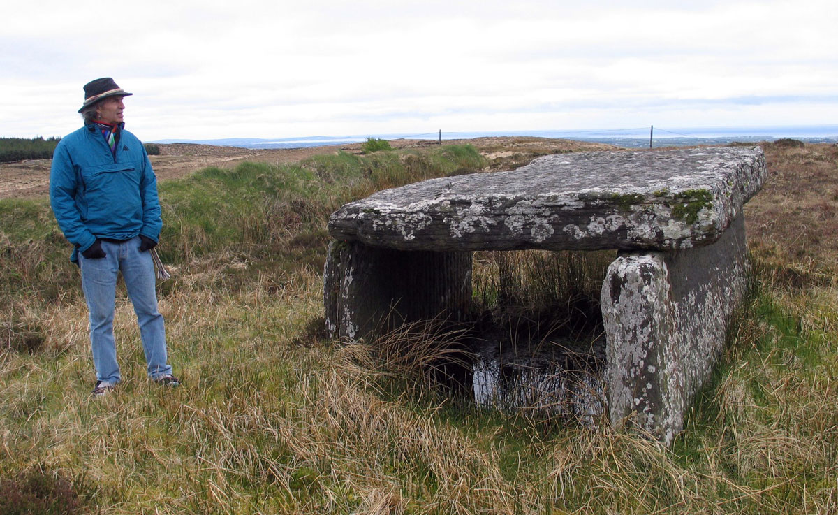 A fine example of a box-shaped wedge tomb close to Milltown Malbay in County Clare.