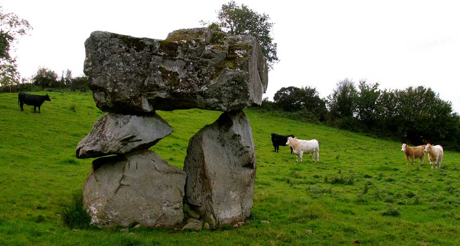 The Aghacliff dolmen in County Longford.