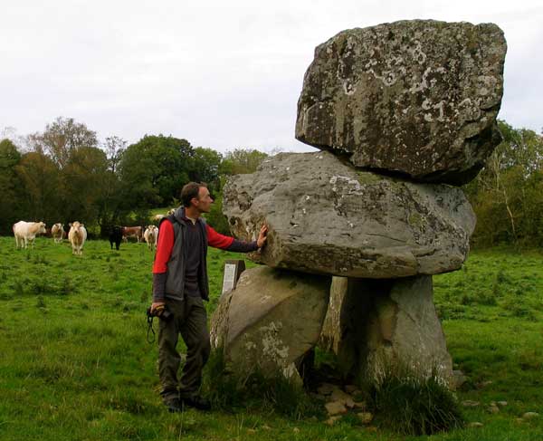 The Aghacliff dolmen, County Longford.