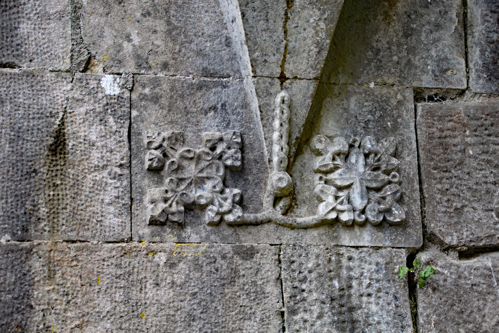 Carvings in the O'Rourke foundation at Creevlea near Dromahair.