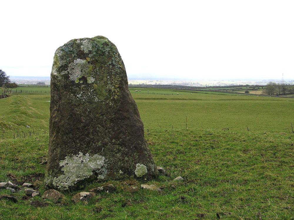 The grave and pillar-stone of Daithi, the last pagan King of Ireland.