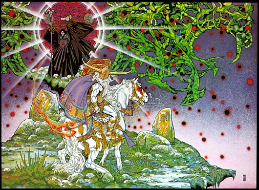 Lugh Faces the Evil Eye by Jim Fitzpatrick.