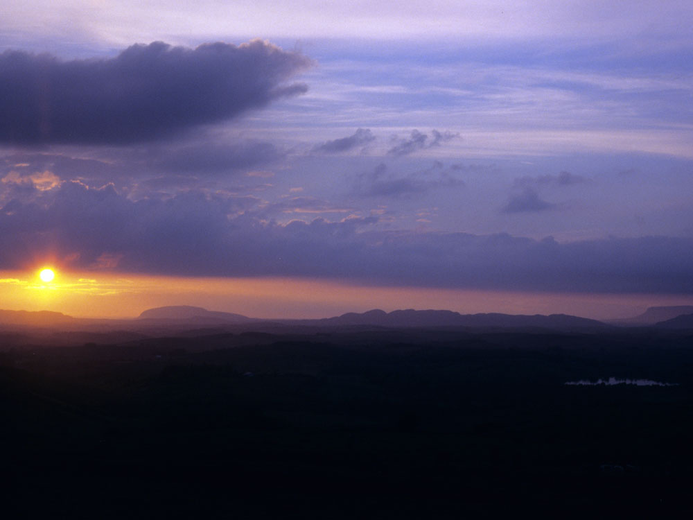 Misdummer sunset from Shee Lugh.