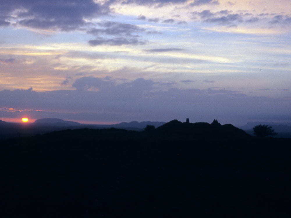 Summer solstice sunset viewed from Shee Lugh.