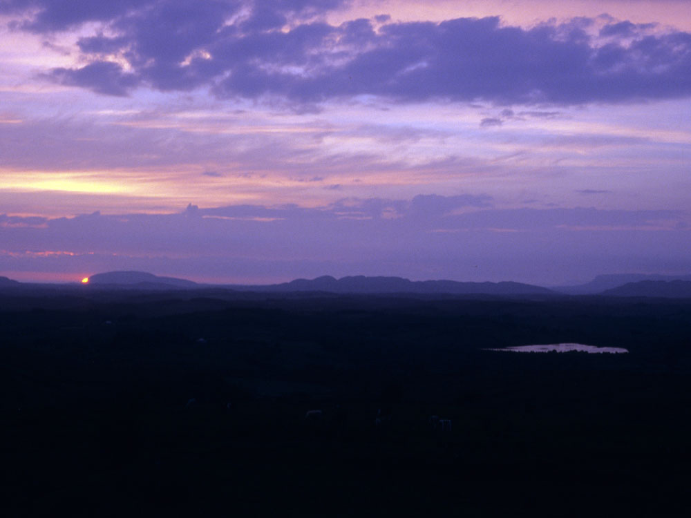 Misdummer sunset from Shee Lugh.