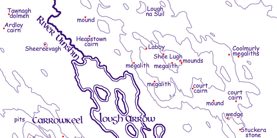 A map of Lough Arrow.