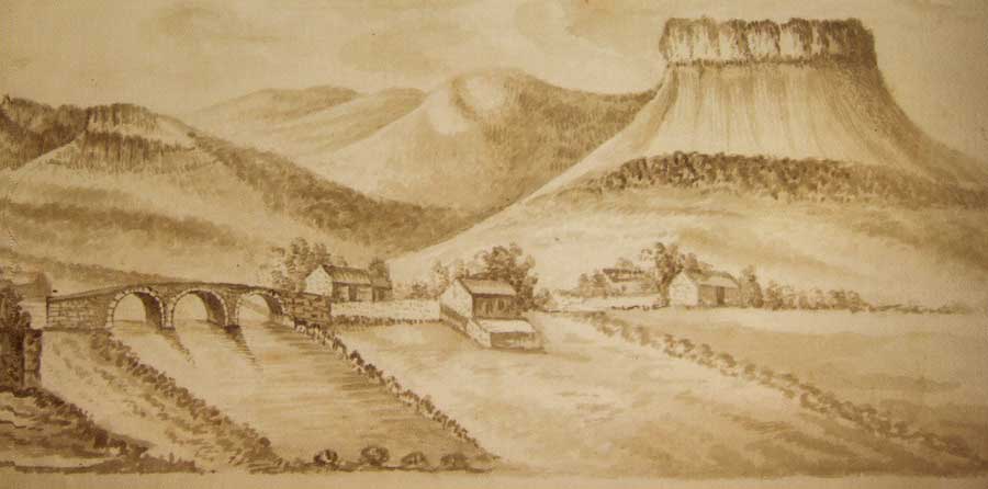 A drawing of Benbulben from 1812