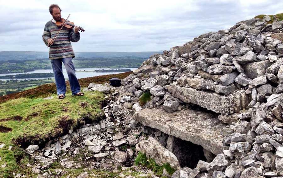 Fiddling at Carrowkeel.