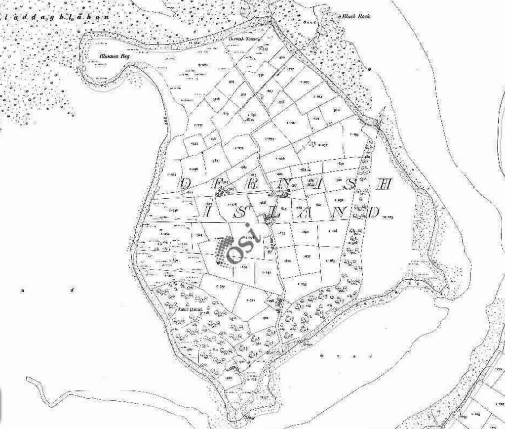 Dernish on the OSI map from 1911.