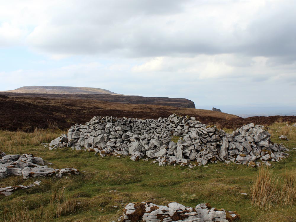 A cashel on Dartry Mountain close to Truskmore.