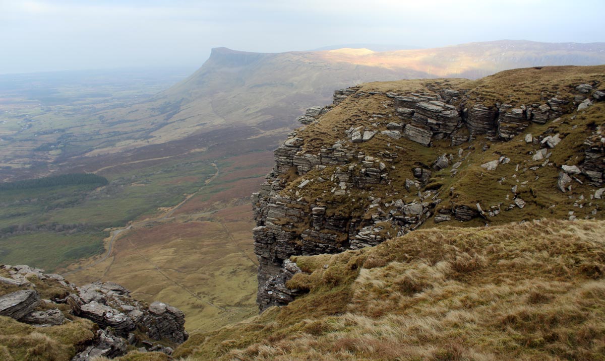 The view from Benbulben to Benwisken.