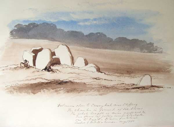 A megalithic chamber near Creeveykeel court cairn.