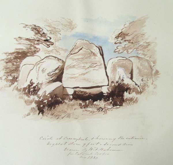 Wakeman's 1880 watercolour of Creevykeel.