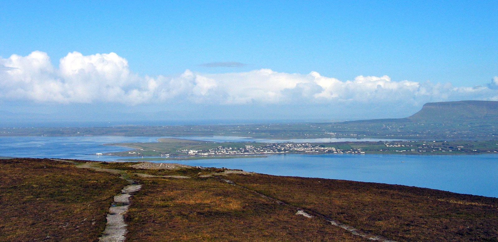 The view north to Benbulben in County Sligo.
