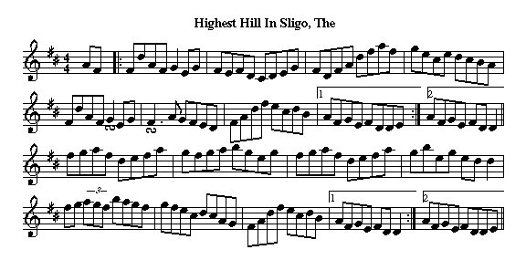 The Highest Hill in Sligo, a reel by Ed Reavy.